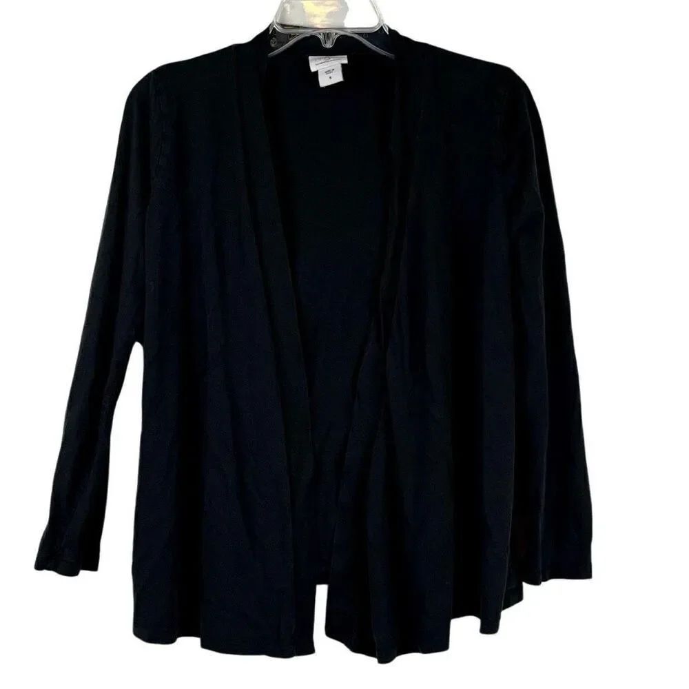 Oh Baby By Motherhood Black Long Sleeve Open Front Cardigan Small
